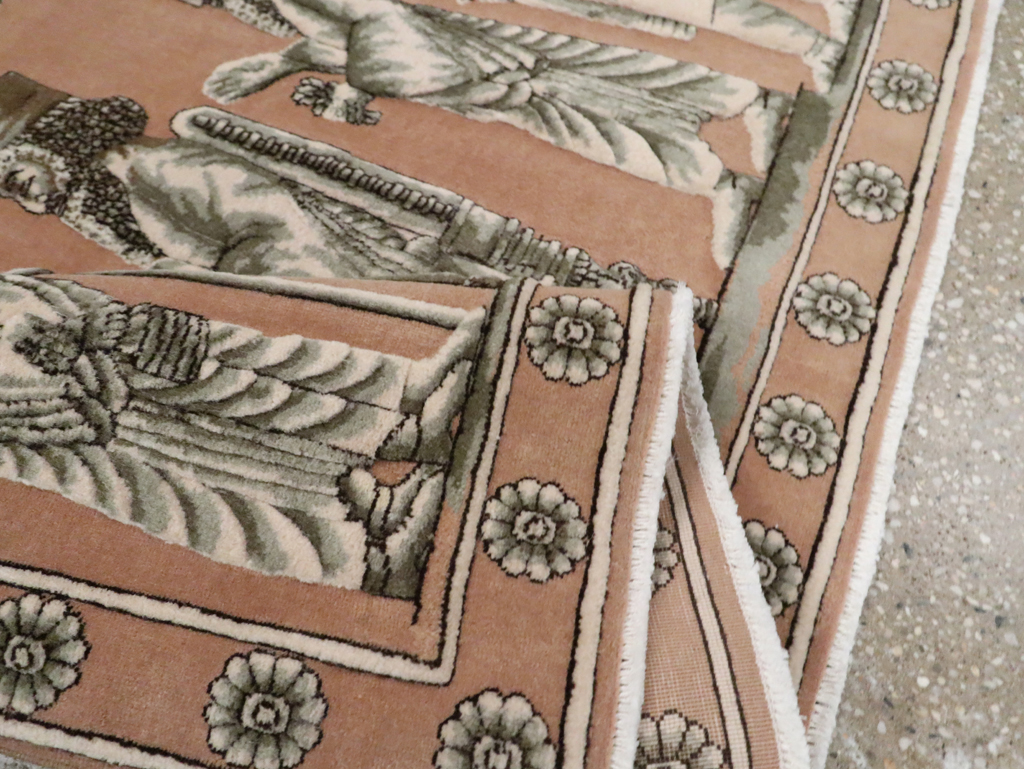 Vintage Persian Pictorial Tabriz Rug, No.29083 - Galerie Shabab