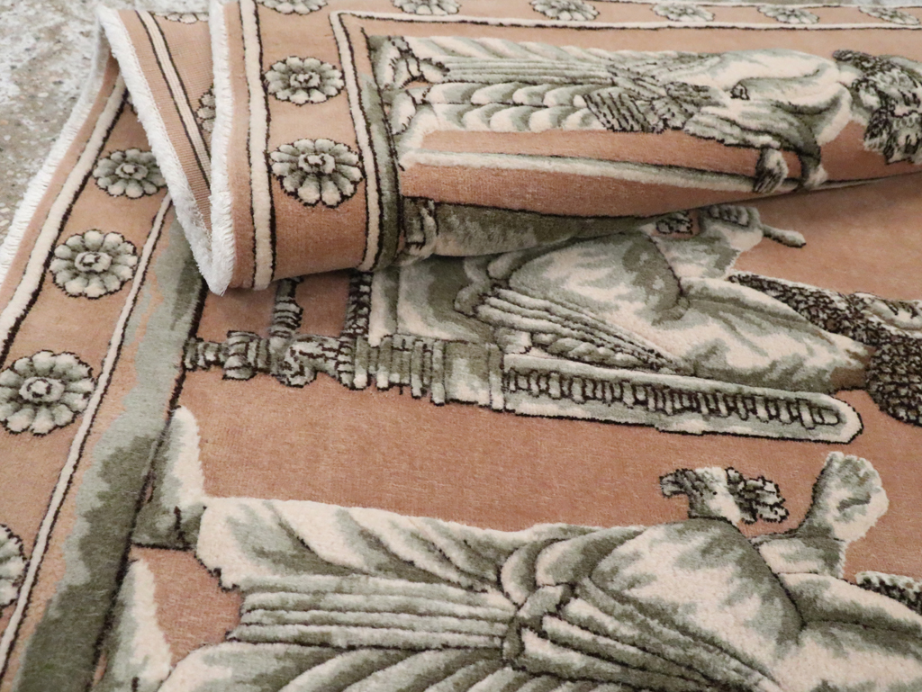 Vintage Persian Pictorial Tabriz Rug, No.29083 - Galerie Shabab