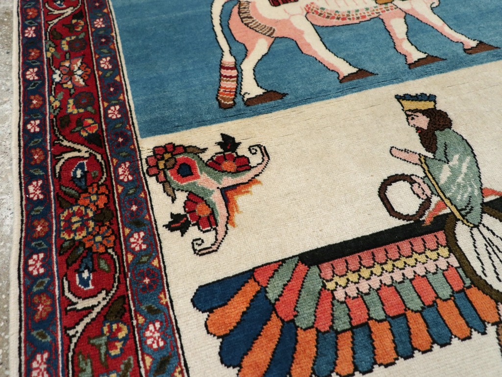 Vintage Pictorial Bakhtiari Rug, No.29084 - Galerie Shabab