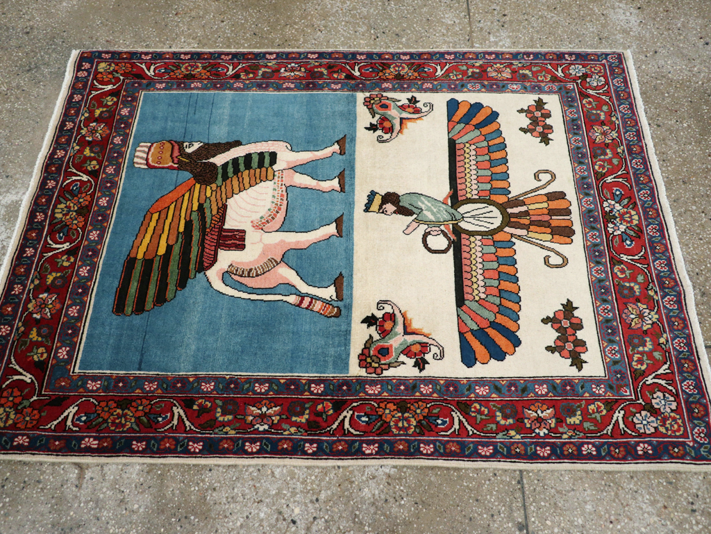 Vintage Pictorial Bakhtiari Rug, No.29084 - Galerie Shabab