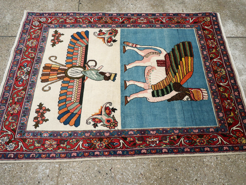 Vintage Pictorial Bakhtiari Rug, No.29084 - Galerie Shabab