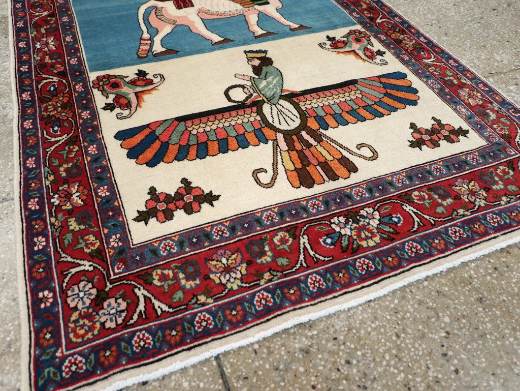 Vintage Pictorial Bakhtiari Rug, No.29084 - Galerie Shabab