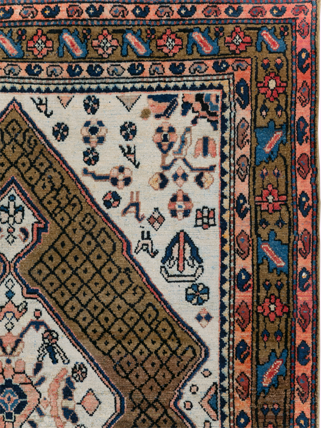 Vintage Persian Hamadan Gallery Rug, No.29086 - Galerie Shabab