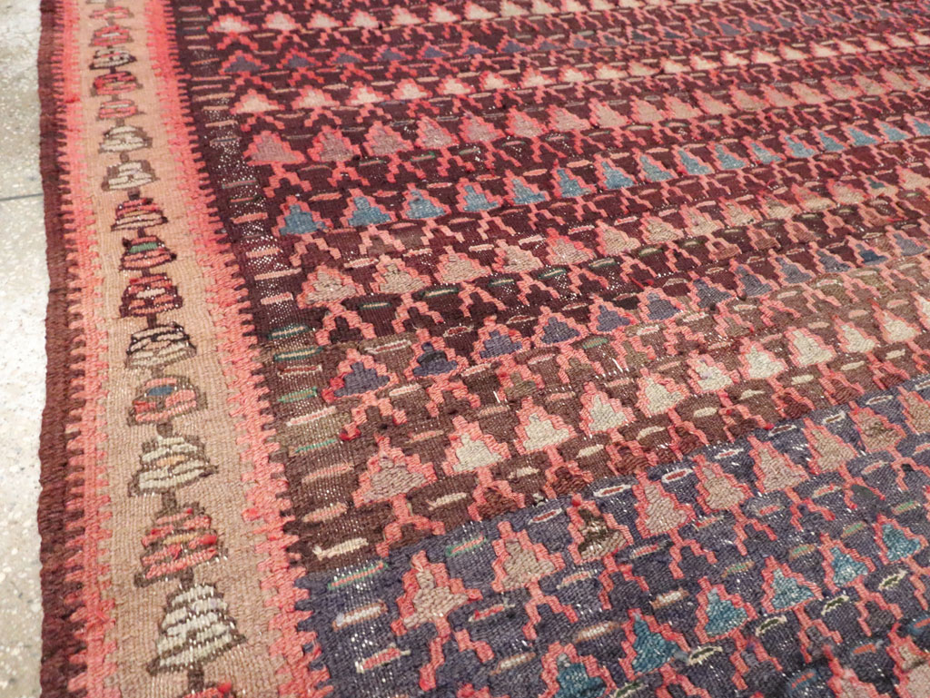 Vintage Persian Flatweave Kilim Gallery Rug, No.29087 - Galerie Shabab