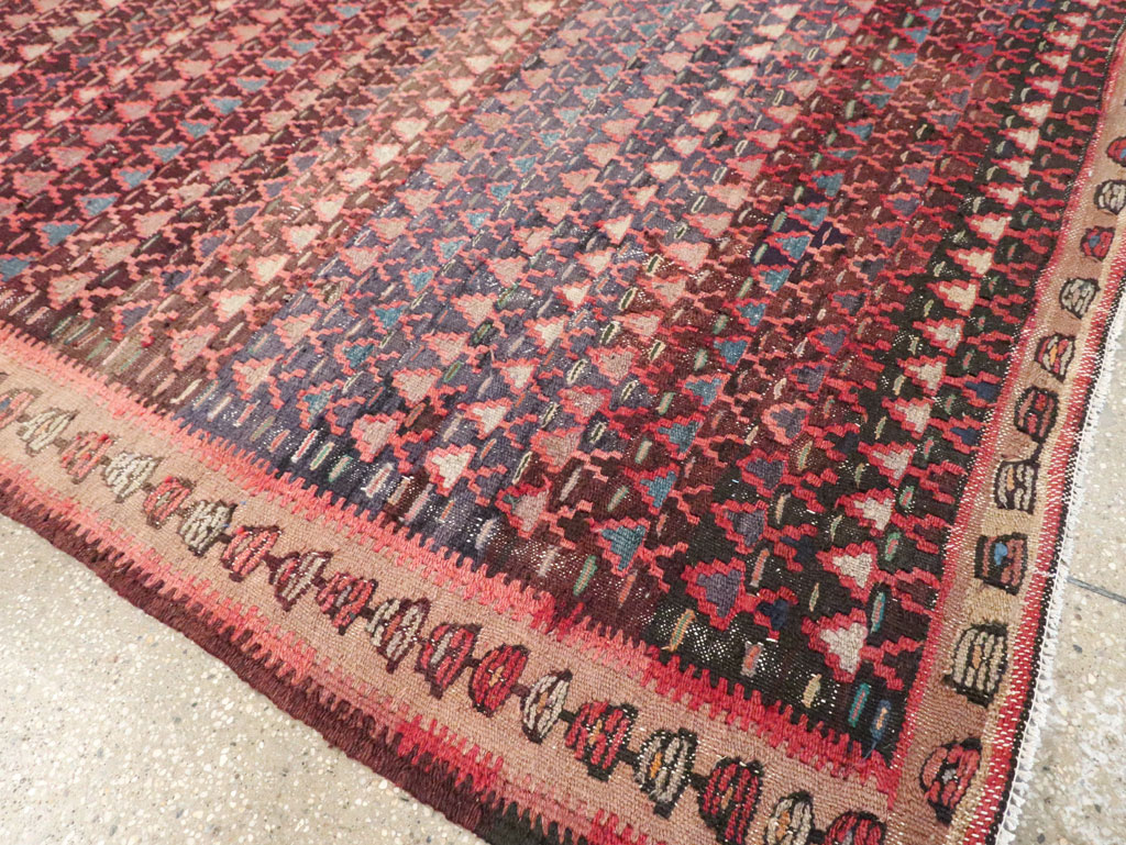 Vintage Persian Flatweave Kilim Gallery Rug, No.29087 - Galerie Shabab