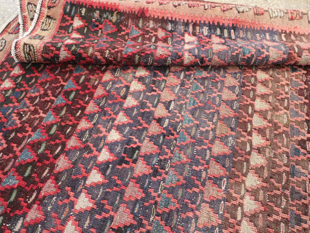 Vintage Persian Flatweave Kilim Gallery Rug, No.29087 - Galerie Shabab