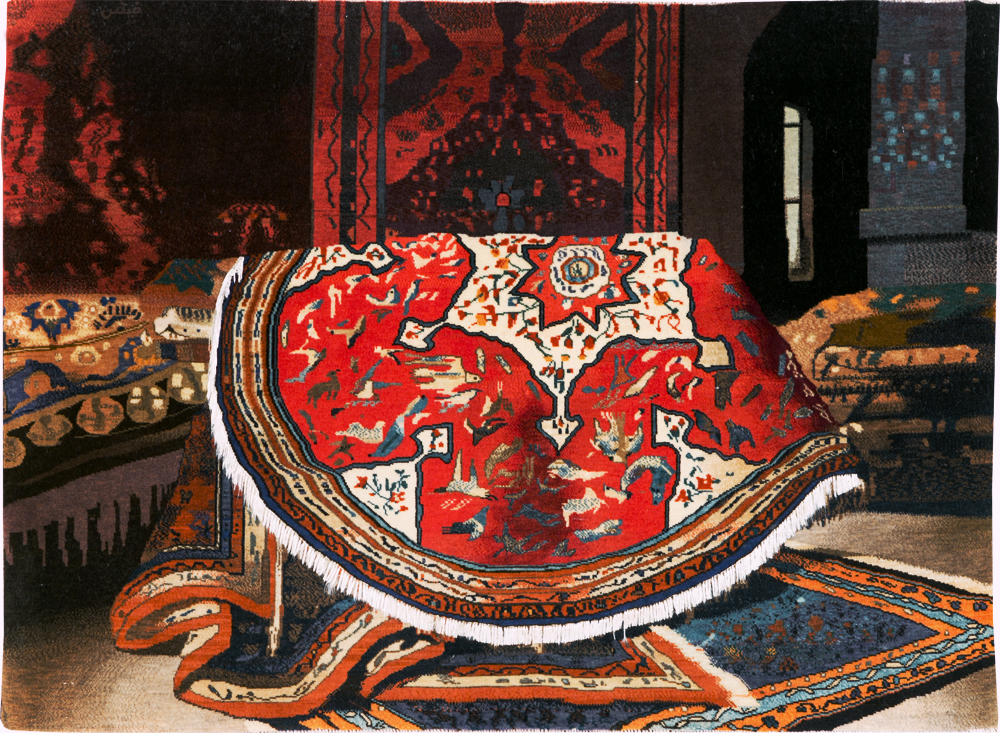 Vintage Persian Tabriz Pictorial Rug, No.29090 - Galerie Shabab