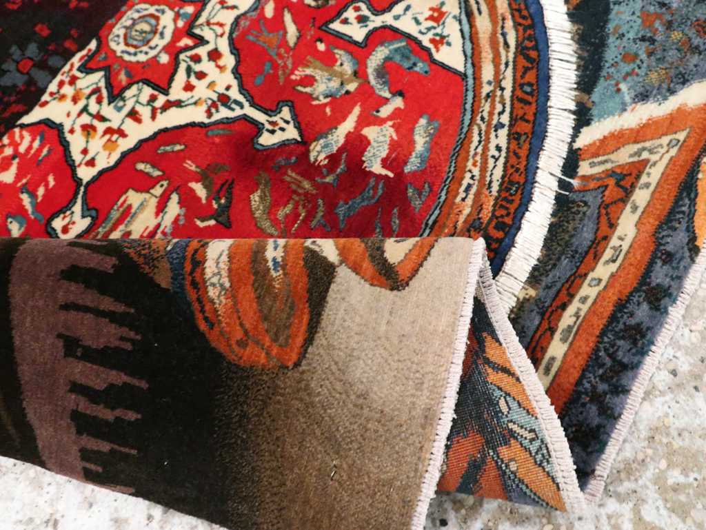 Vintage Persian Tabriz Pictorial Rug, No.29090 - Galerie Shabab