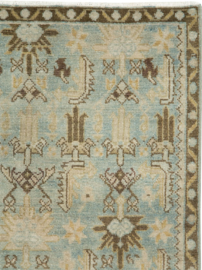 Vintage Persian Malayer Throw Rug, No.29092 - Galerie Shabab