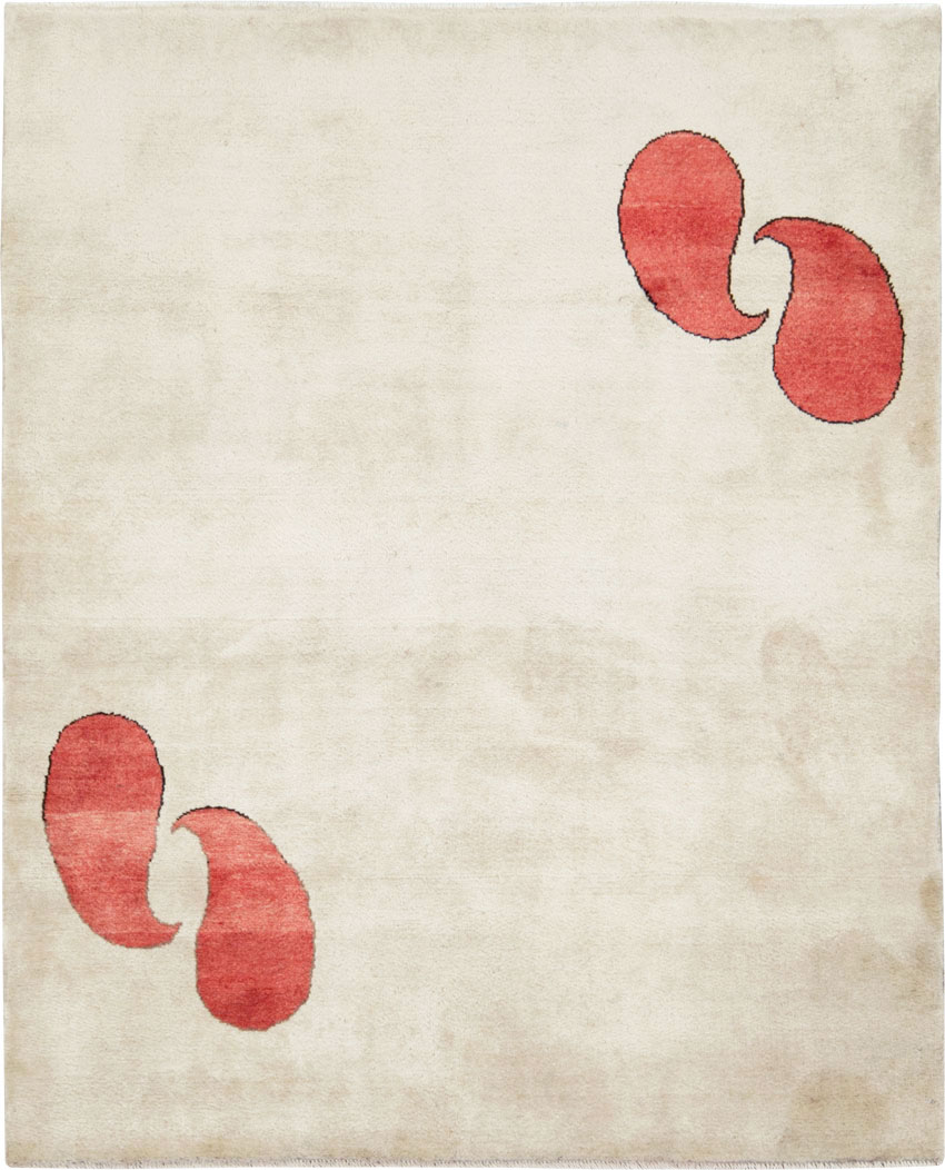 Vintage Persian Mashad Deco Style Rug (Pair: 2 of 2), No.29095 - Galerie Shabab