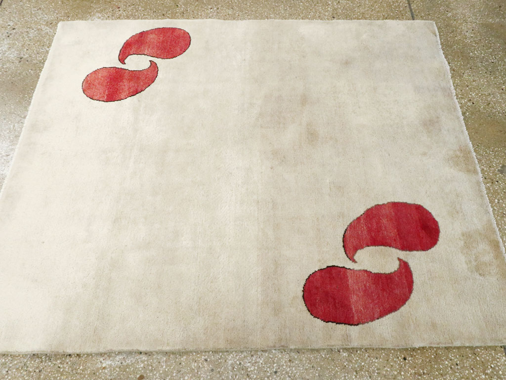 Vintage Persian Mashad Deco Style Rug (Pair: 2 of 2), No.29095 - Galerie Shabab