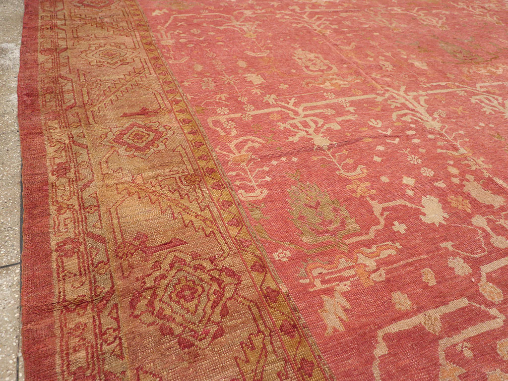 Antique Turkish Oushak Large Square Room Size Carpet, No.29099 - Galerie Shabab