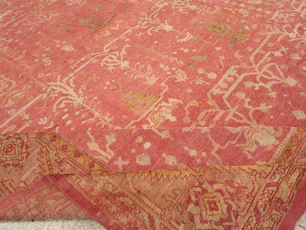 Antique Turkish Oushak Large Square Room Size Carpet, No.29099 - Galerie Shabab