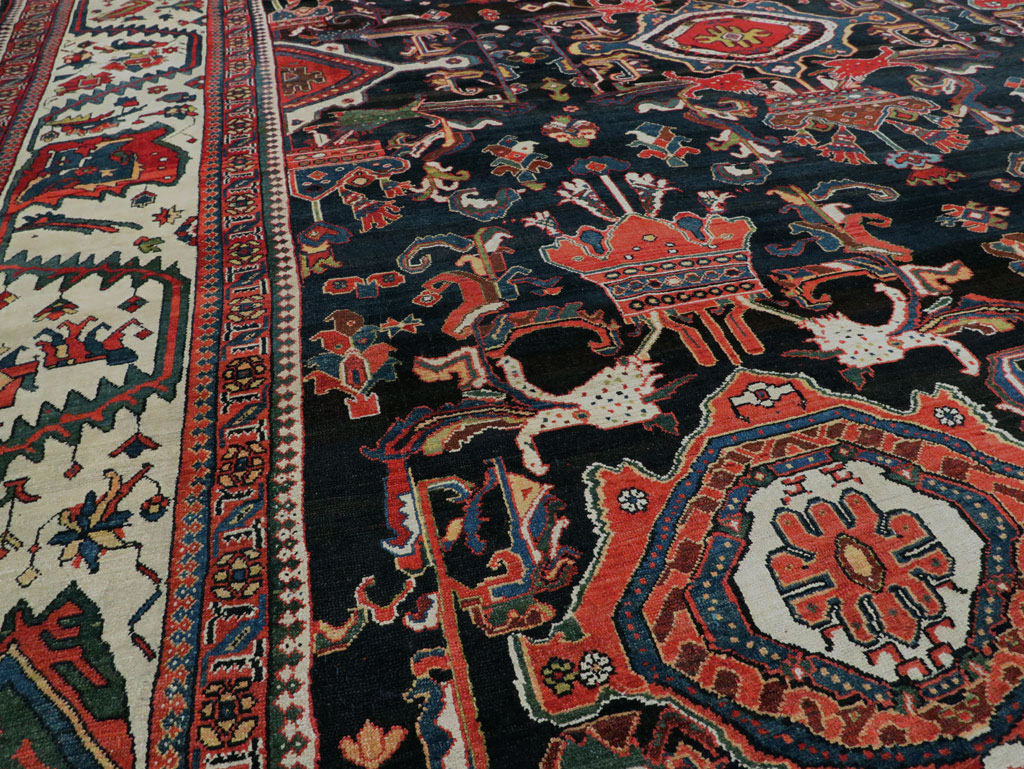 Antique Persian Bakhtiari Long Oversize Carpet, No.29101 - Galerie Shabab