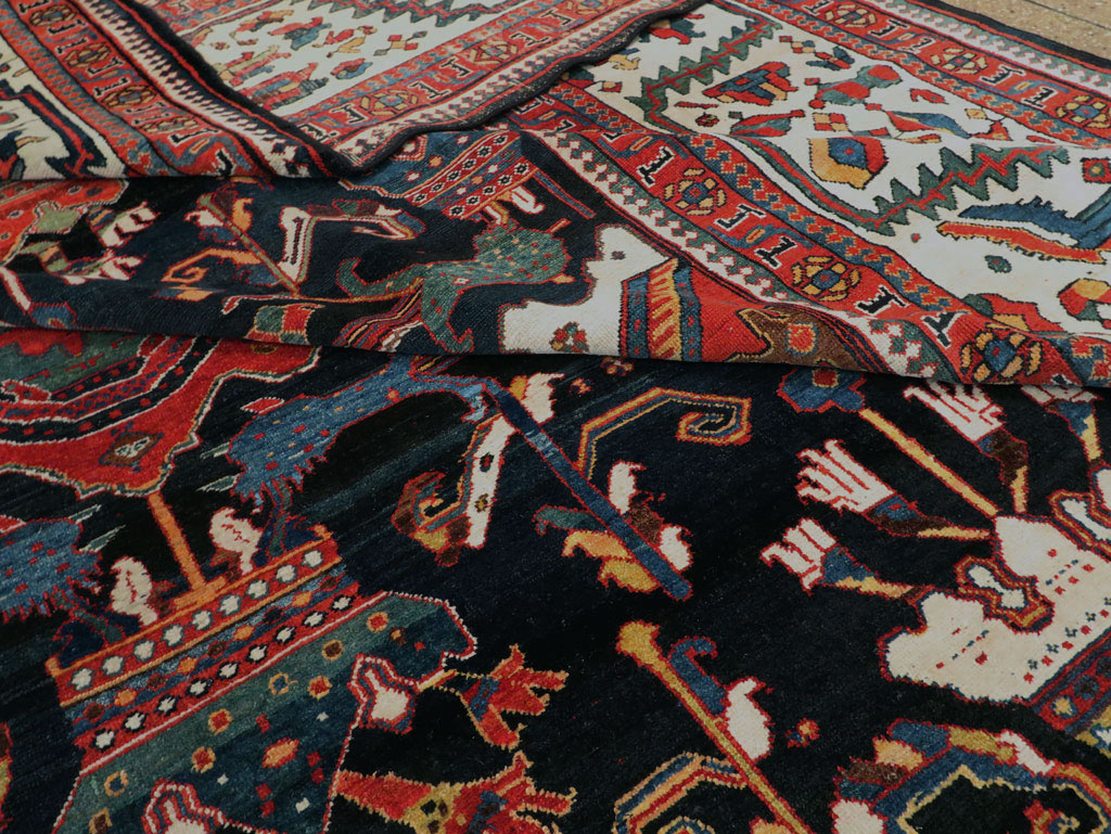 Antique Persian Bakhtiari Long Oversize Carpet, No.29101 - Galerie Shabab