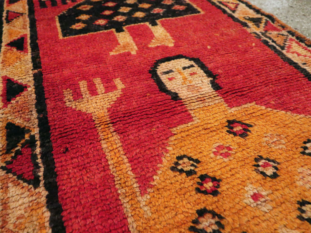 Vintage Turkish Anatolian Pictorial Runner, No.29102 - Galerie Shabab