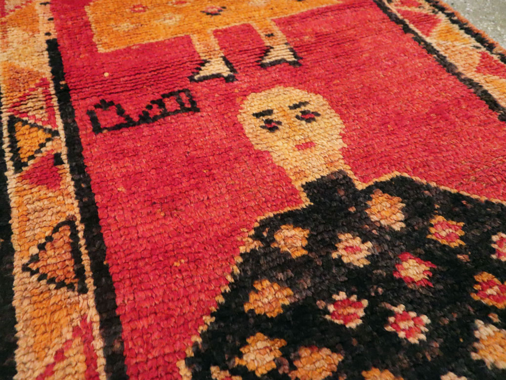 Vintage Turkish Anatolian Pictorial Runner, No.29102 - Galerie Shabab