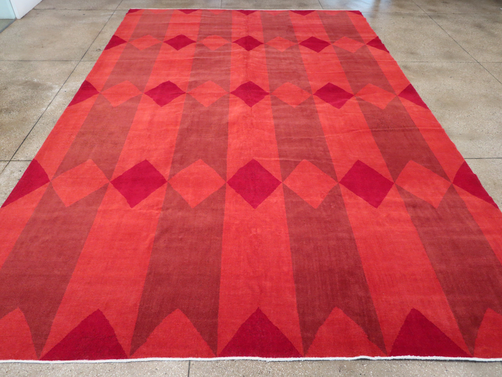 Vintage Turkish Art Deco Large Carpet, No.29103 - Galerie Shabab