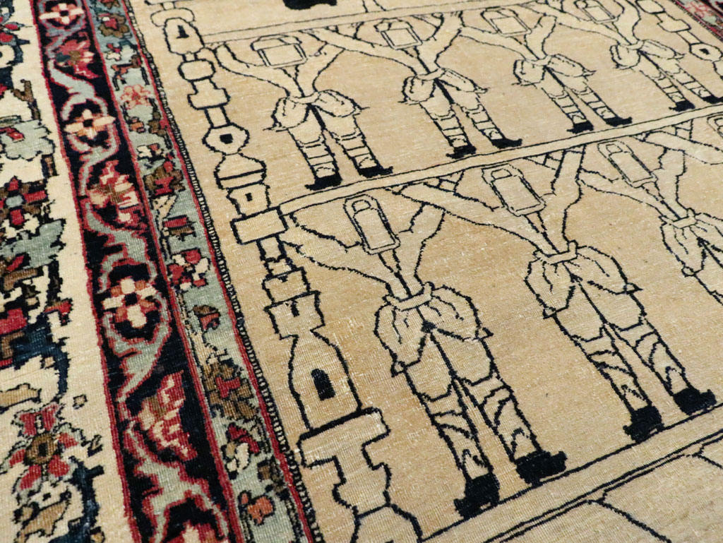 Antique Lavar Kerman Pictorial Rug, No.29105 - Galerie Shabab
