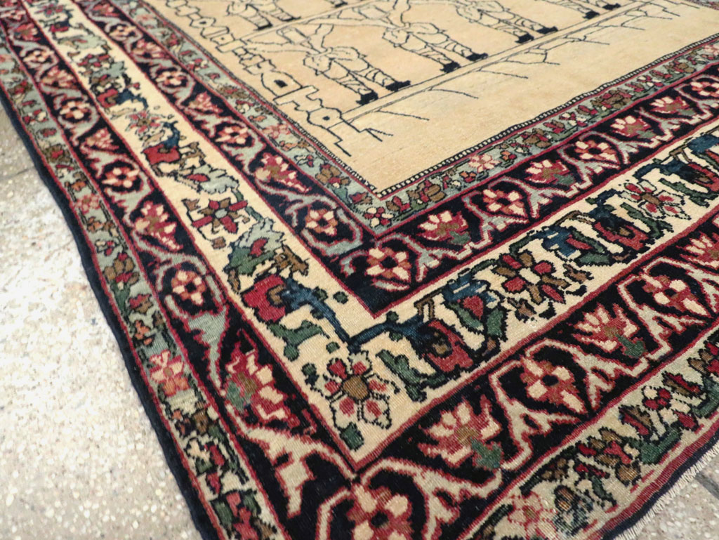 Antique Lavar Kerman Pictorial Rug, No.29105 - Galerie Shabab