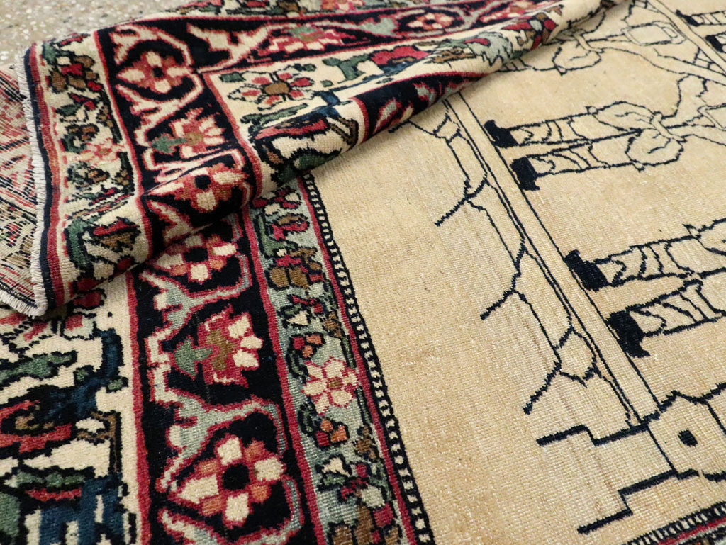 Antique Lavar Kerman Pictorial Rug, No.29105 - Galerie Shabab