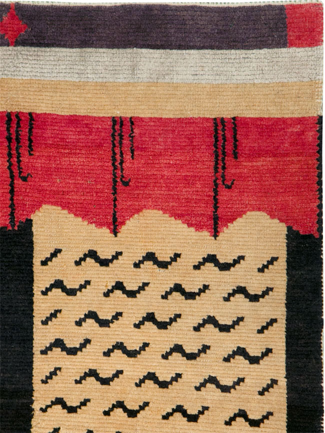 Vintage Tibetan Throw Rug, No.29106 - Galerie Shabab