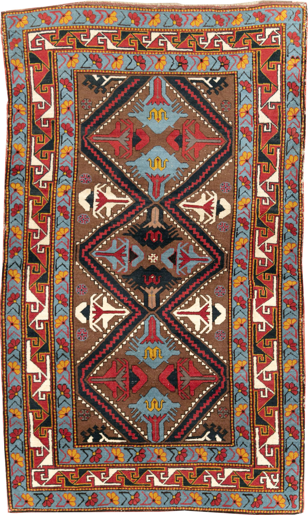Antique Caucasian Throw Rug, No.29116 - Galerie Shabab