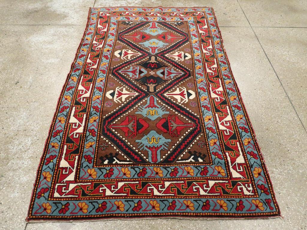Antique Caucasian Throw Rug, No.29116 - Galerie Shabab