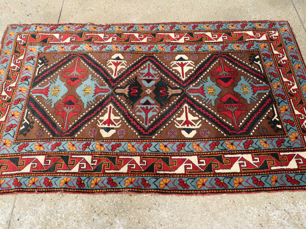Antique Caucasian Throw Rug, No.29116 - Galerie Shabab