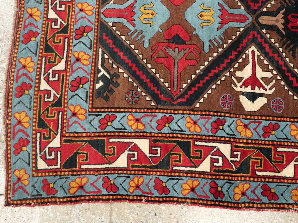 Antique Caucasian Throw Rug, No.29116 - Galerie Shabab