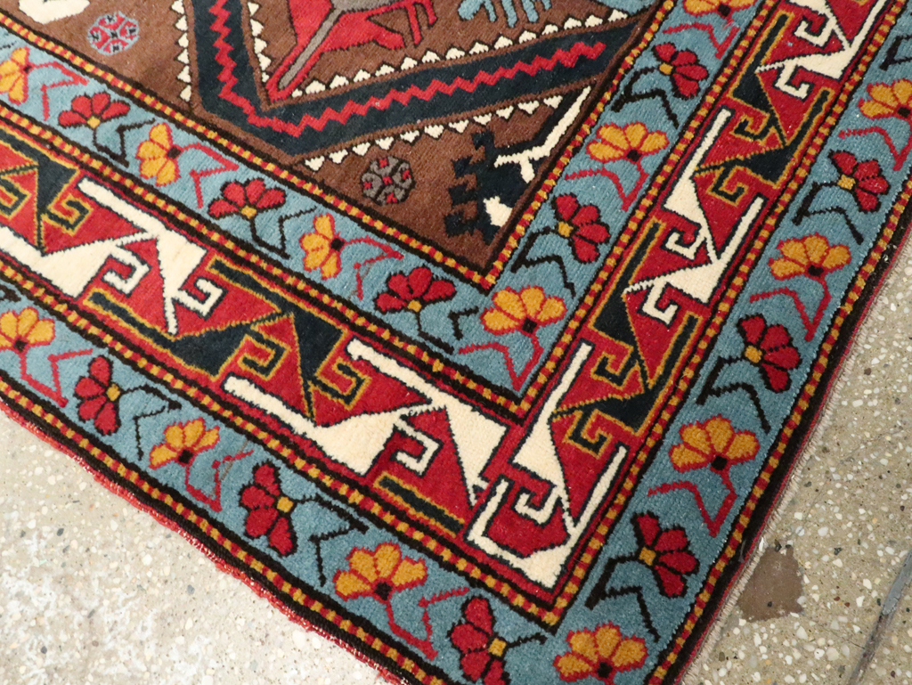 Antique Caucasian Throw Rug, No.29116 - Galerie Shabab