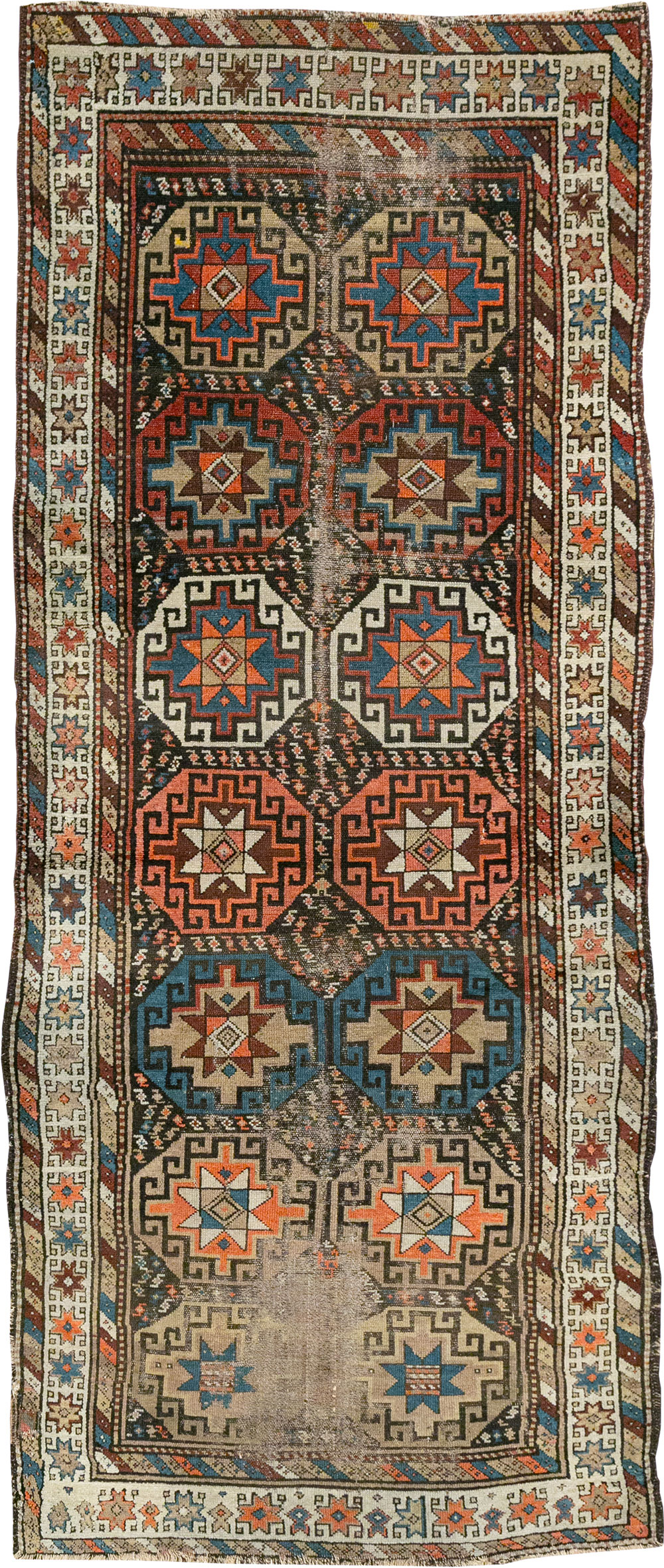 Antique Caucasian Kazak Runner, No.29117 - Galerie Shabab