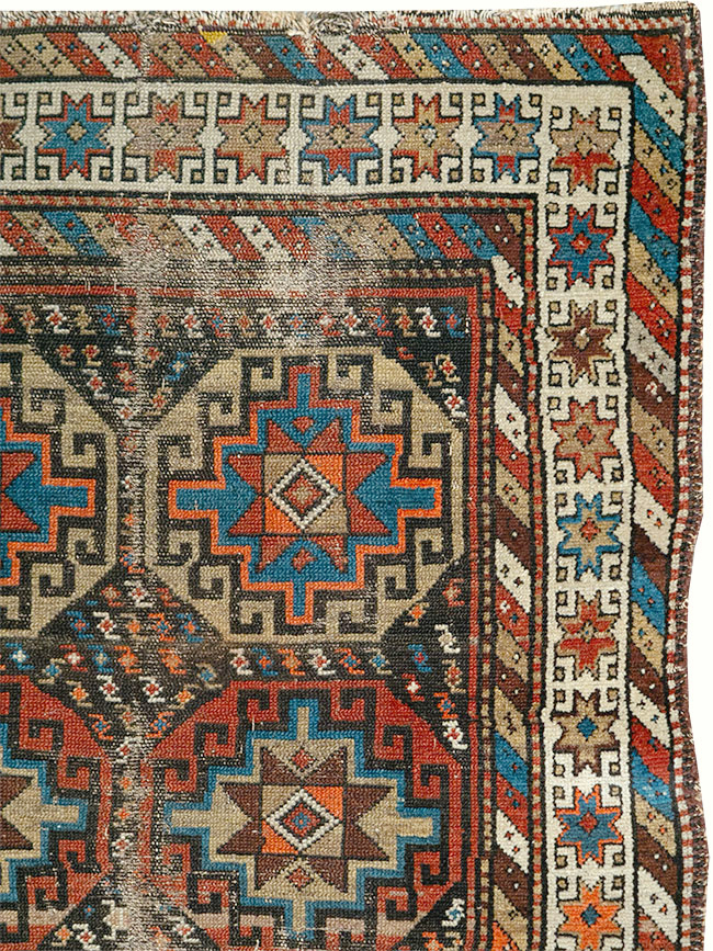 Antique Caucasian Kazak Runner, No.29117 - Galerie Shabab
