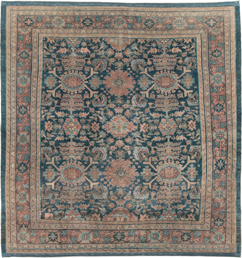 Antique Persian Malayer Square Room Size Carpet, No.29118 - Galerie Shabab