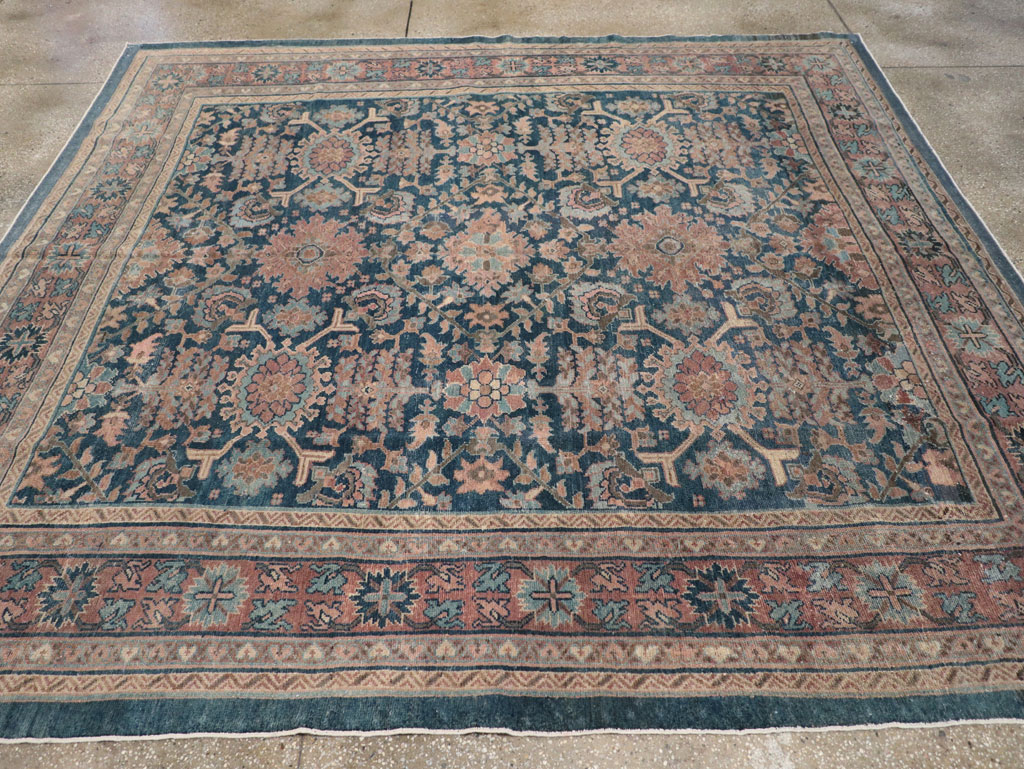 Antique Persian Malayer Square Room Size Carpet, No.29118 - Galerie Shabab