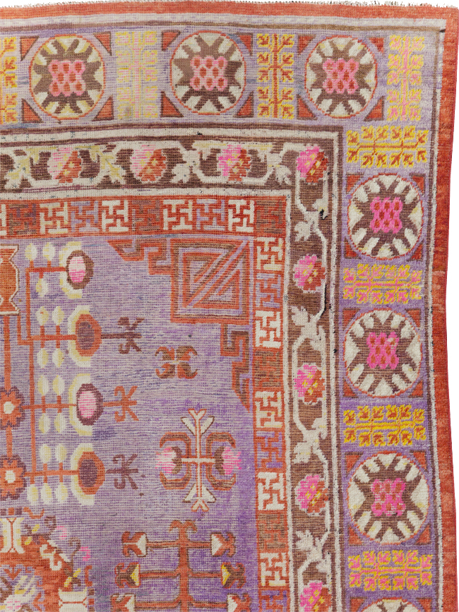 Antique East Turkestan Khotan Gallery Carpet, No.29125 - Galerie Shabab