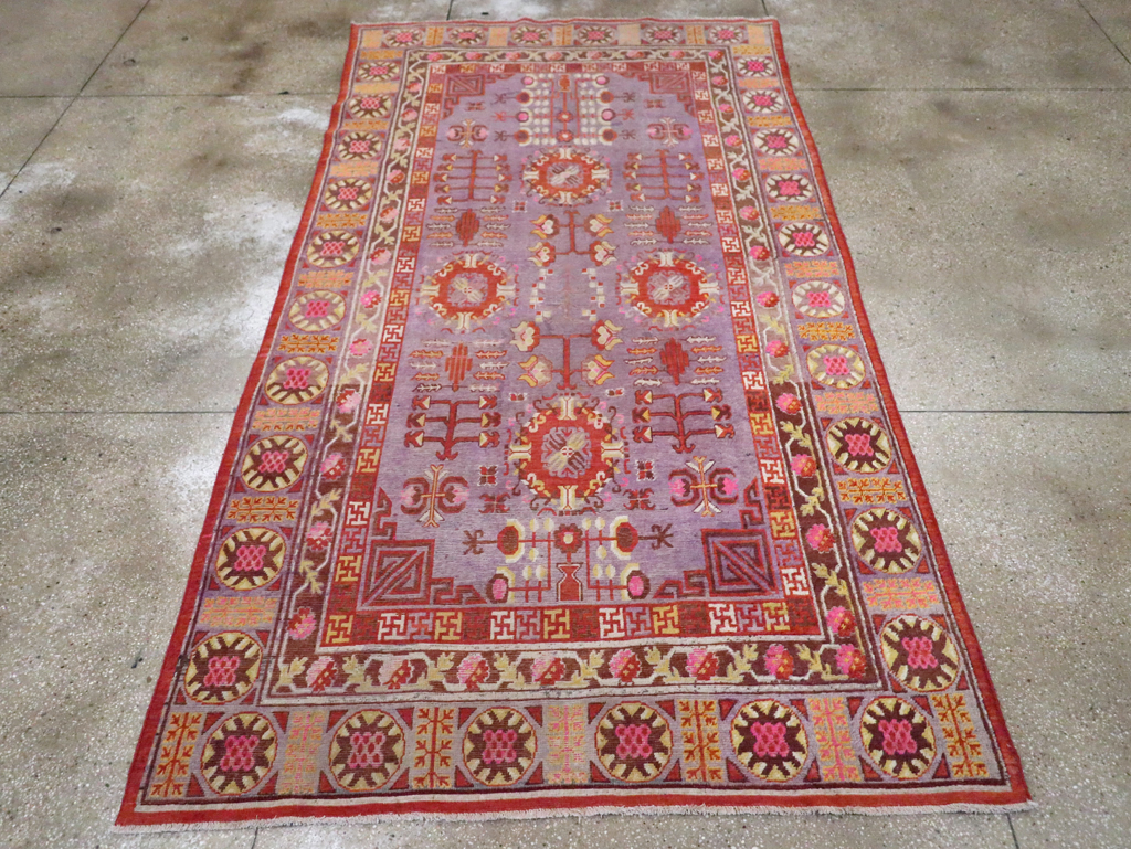 Antique East Turkestan Khotan Gallery Carpet, No.29125 - Galerie Shabab