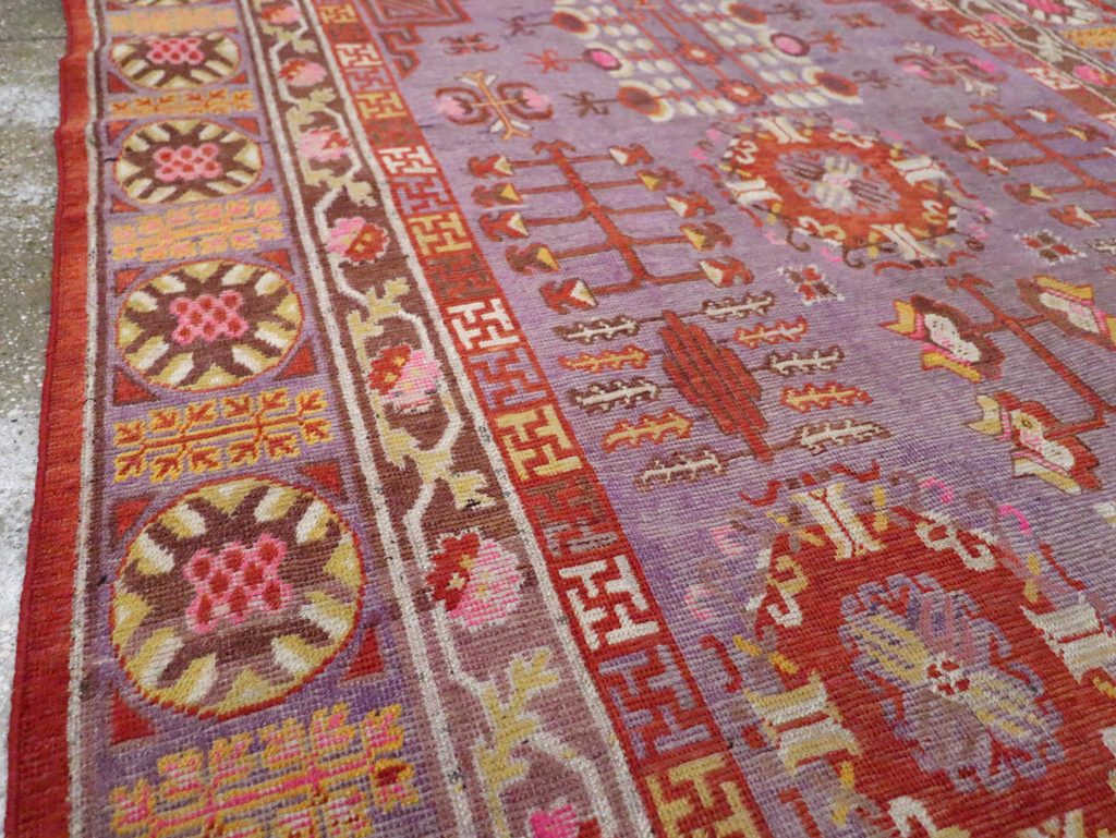 Antique East Turkestan Khotan Gallery Carpet, No.29125 - Galerie Shabab
