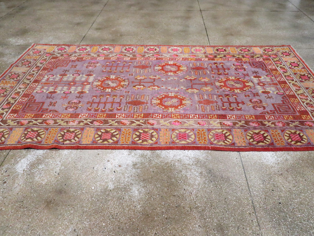 Antique East Turkestan Khotan Gallery Carpet, No.29125 - Galerie Shabab