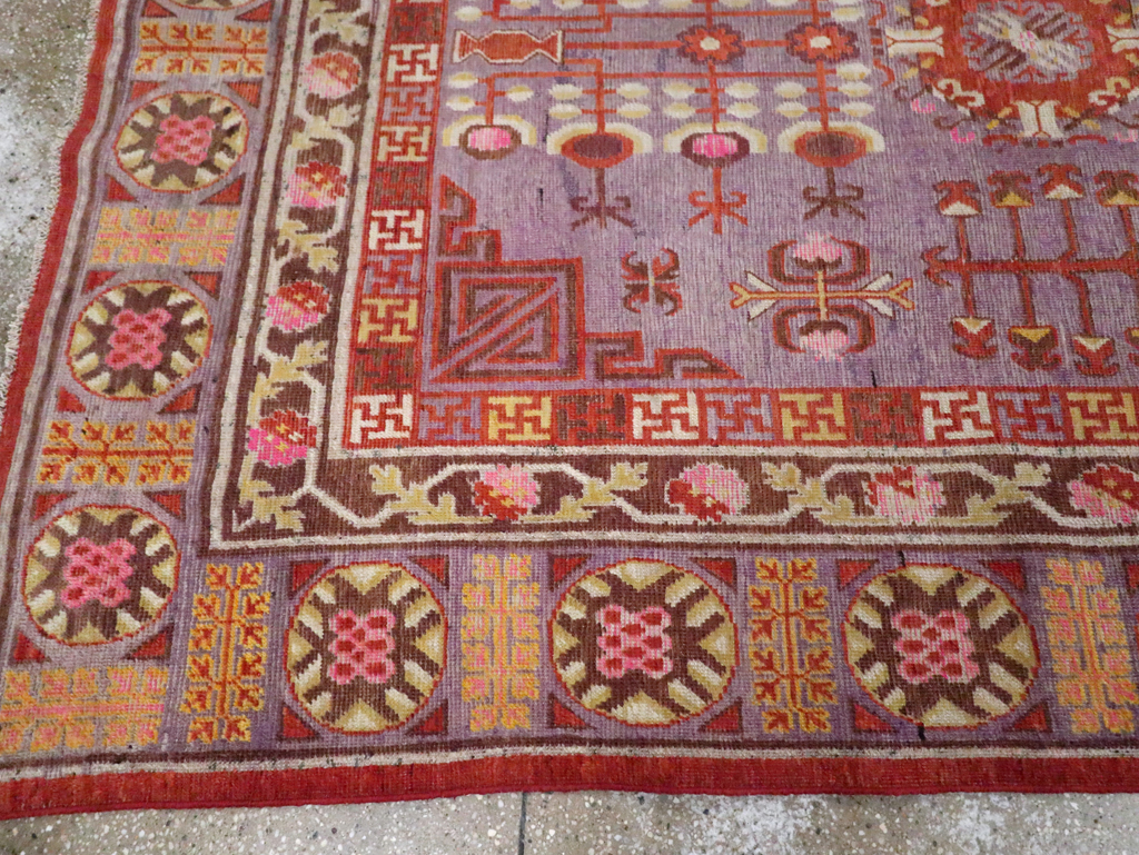 Antique East Turkestan Khotan Gallery Carpet, No.29125 - Galerie Shabab