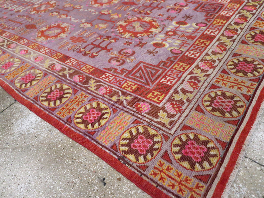 Antique East Turkestan Khotan Gallery Carpet, No.29125 - Galerie Shabab