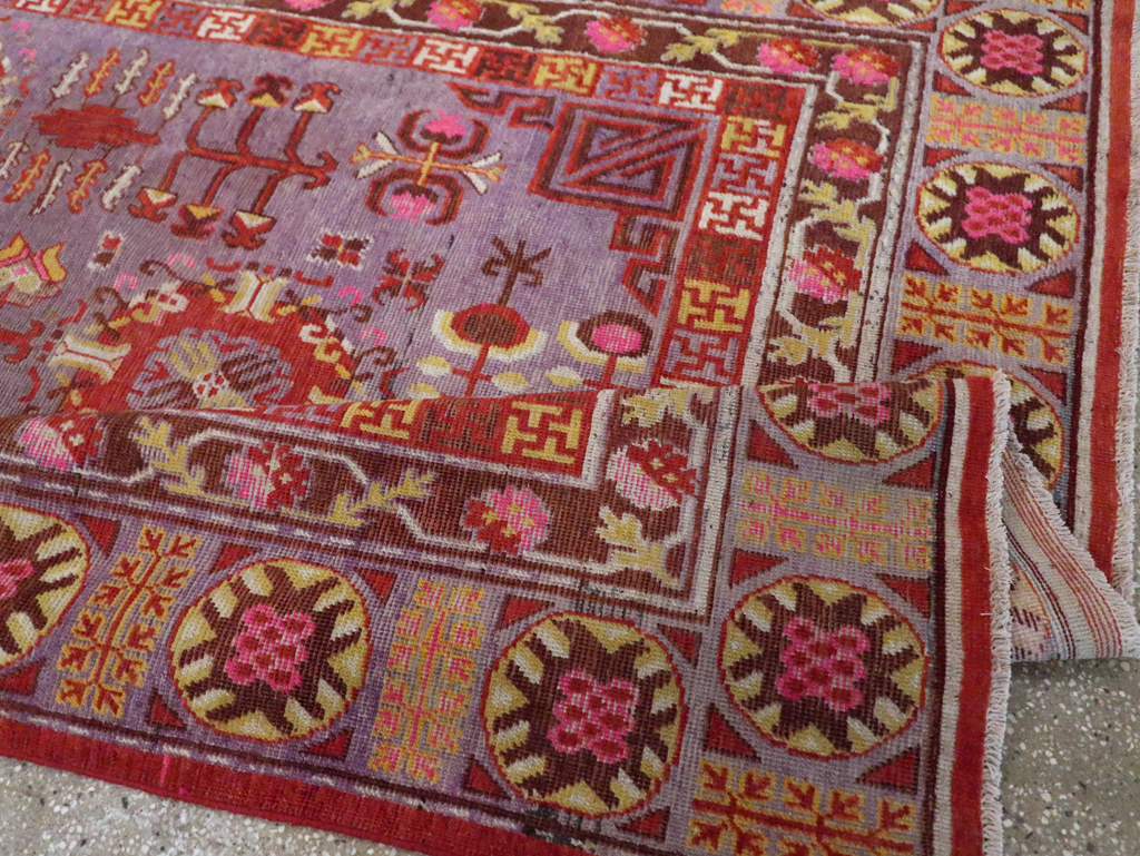 Antique East Turkestan Khotan Gallery Carpet, No.29125 - Galerie Shabab