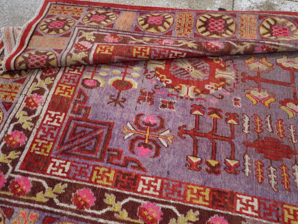 Antique East Turkestan Khotan Gallery Carpet, No.29125 - Galerie Shabab
