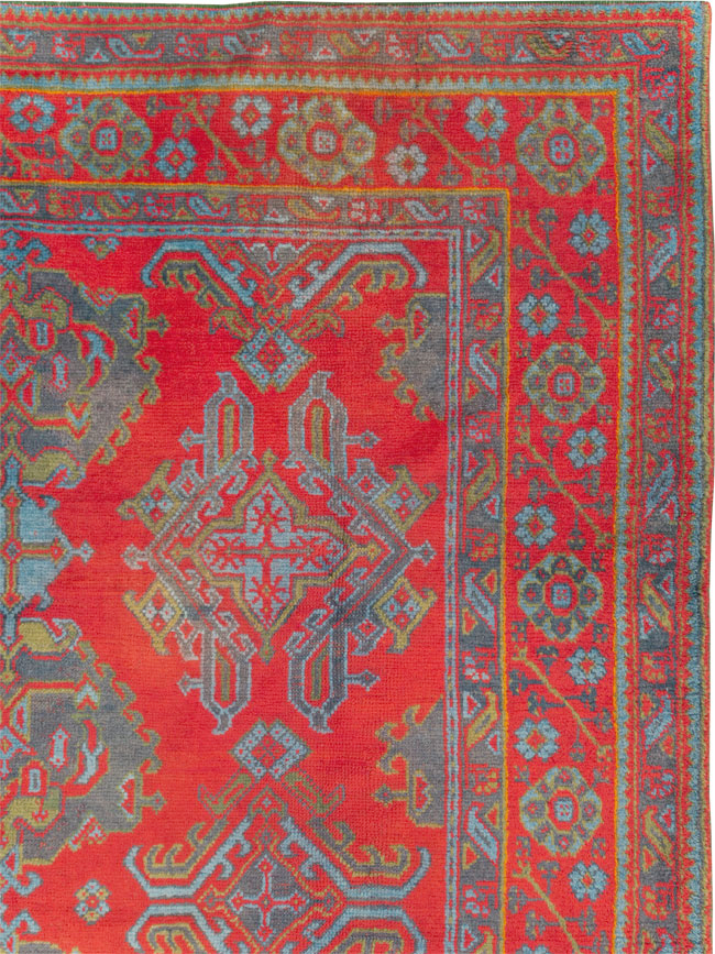Antique Turkish Oushak Carpet Room Size Carpet, No.29128 - Galerie Shabab