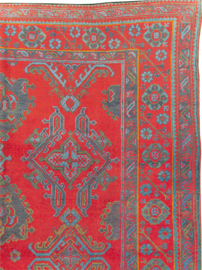 Antique Turkish Oushak Carpet Room Size Carpet, No.29128 - Galerie Shabab