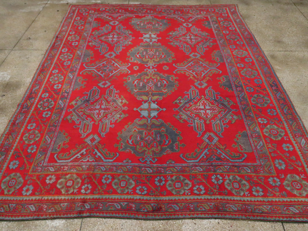 Antique Oushak Carpet, No.29128 - Galerie Shabab
