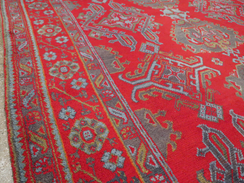 Antique Turkish Oushak Carpet Room Size Carpet, No.29128 - Galerie Shabab