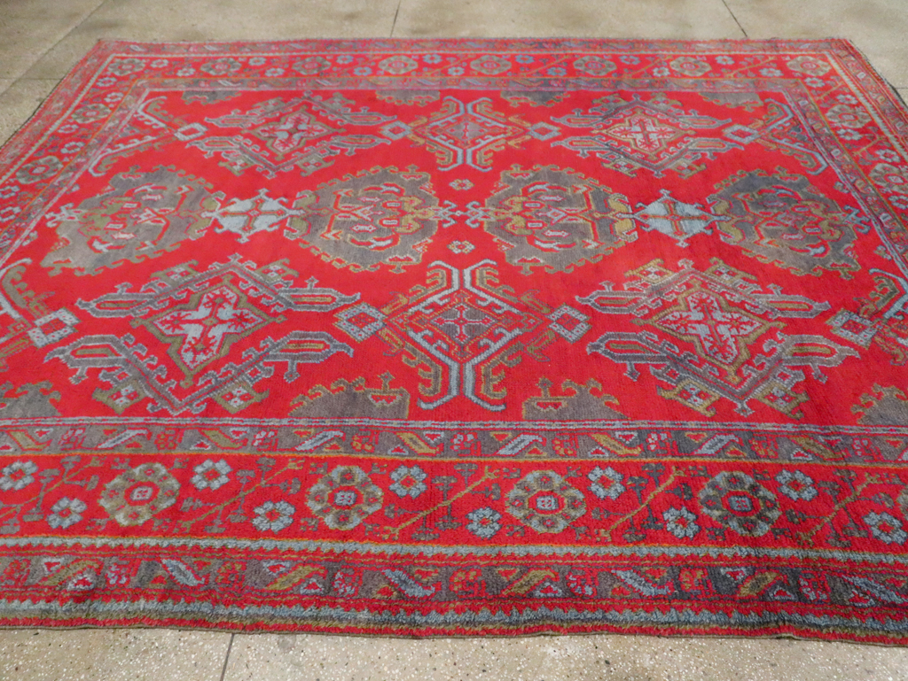 Antique Turkish Oushak Carpet Room Size Carpet, No.29128 - Galerie Shabab