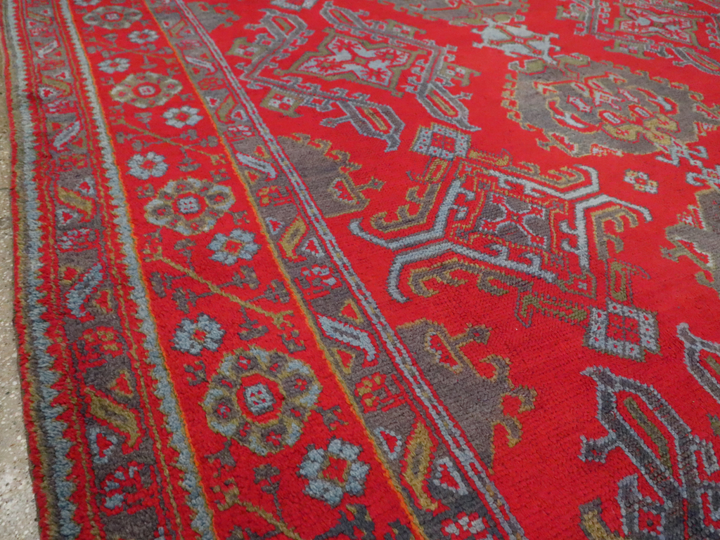 Antique Oushak Carpet, No.29128 - Galerie Shabab