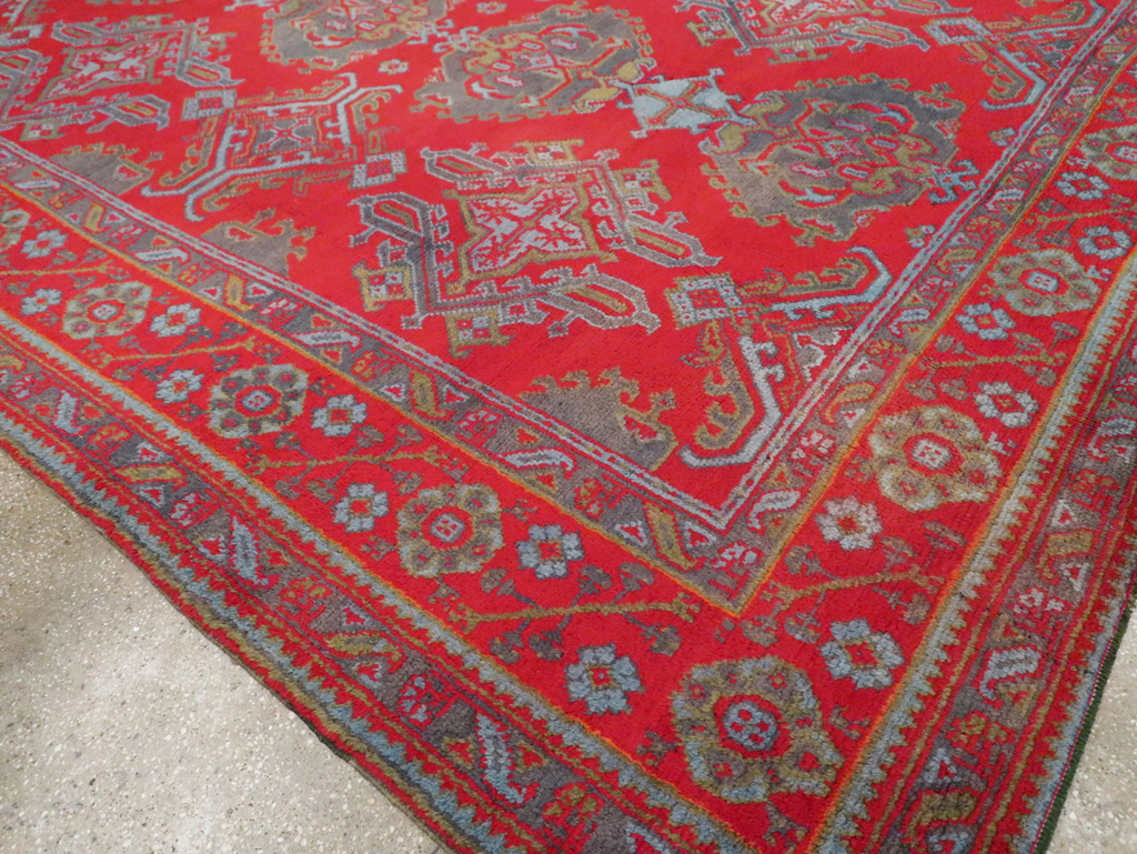 Antique Turkish Oushak Carpet Room Size Carpet, No.29128 - Galerie Shabab